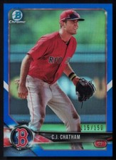 2018 Bowman - Chrome Prospects - Blue Refractor #BCP117  C.J. Chatham #/150