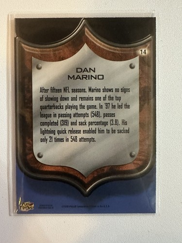 1998 Playoff Prestige - Best of NFL Die-Cut #14 Dan Marino - Picture 2 of 2