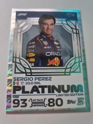 Topps Turbo Attax F1 2024 - Limited Edition - Sergio Perez - Platinum - LE 11