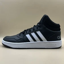 Adidas Hoops 3.0 Mid Men's Sneakers Basketball Shoes Size 10 Black White
