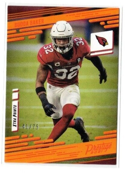 2021 Panini Prestige BUDDA BAKER XTRA POINTS ORANGE PARALLEL #50 CARDINALS /75