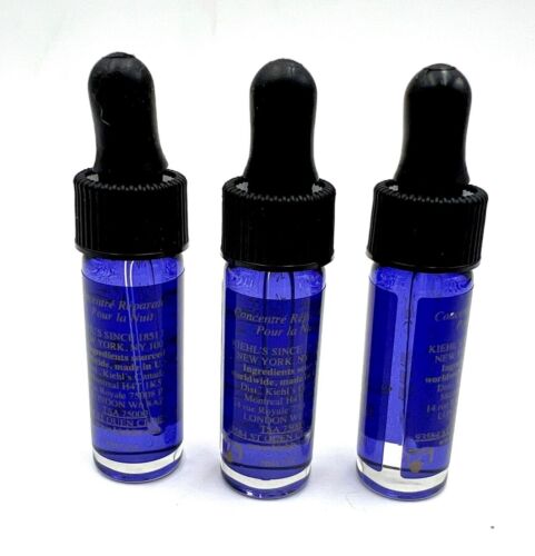 3er Set Kiehl's Midnight Recovery Concentrate Moisturizing Face Oil Serum je 4ml - Bild 3 von 5