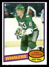 1980-81 Topps Ray Allison Rc 126 - Hartford Whalers 1980-81 Topps Ray Allison Rc 126 - Hartford Whalers
