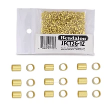 Beadalon Crimp Tubes, Gold Color, Size 2 (1,600 PCS) ~ Nickel Free