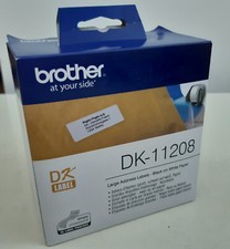 Genuine Brother DK-11208 Roll 400 White Paper Sticker Pre-cut Labels 90x38mm