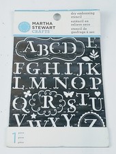 MARTHA STEWART CRAFTS DRY EMBOSSING STENCIL TRADITIONAL ALPHABET - NEW in NOS