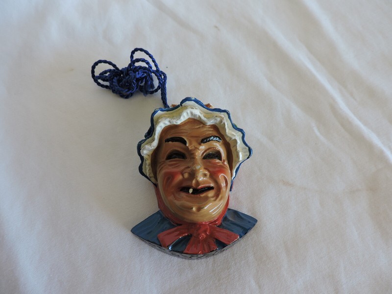 Resin German Faushing Mask Necklace on Cloth String