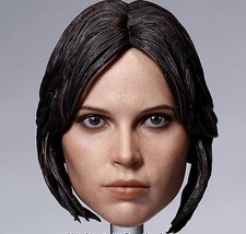 1/6 Scale Jyn Erso Felicity Jones Head Carving Sculpt Model Toys