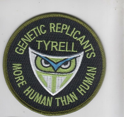 PATCH BLADE RUNNER TYRELL GENETIC REPLICANTS MORE HUMAN THAN HUMAN parche