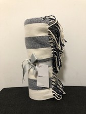 M&S Acrylic Check Throw 170cm X 130cm Blue Mix