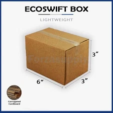 1-Box 6x3x3 "EcoSwift" Brand Cardboard Packing Mailing Shipping Corrugated