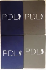 4 PDL Journals! Simply Genius 8.5" X 5.5" X .5" Lined Pages Gray and Blue New