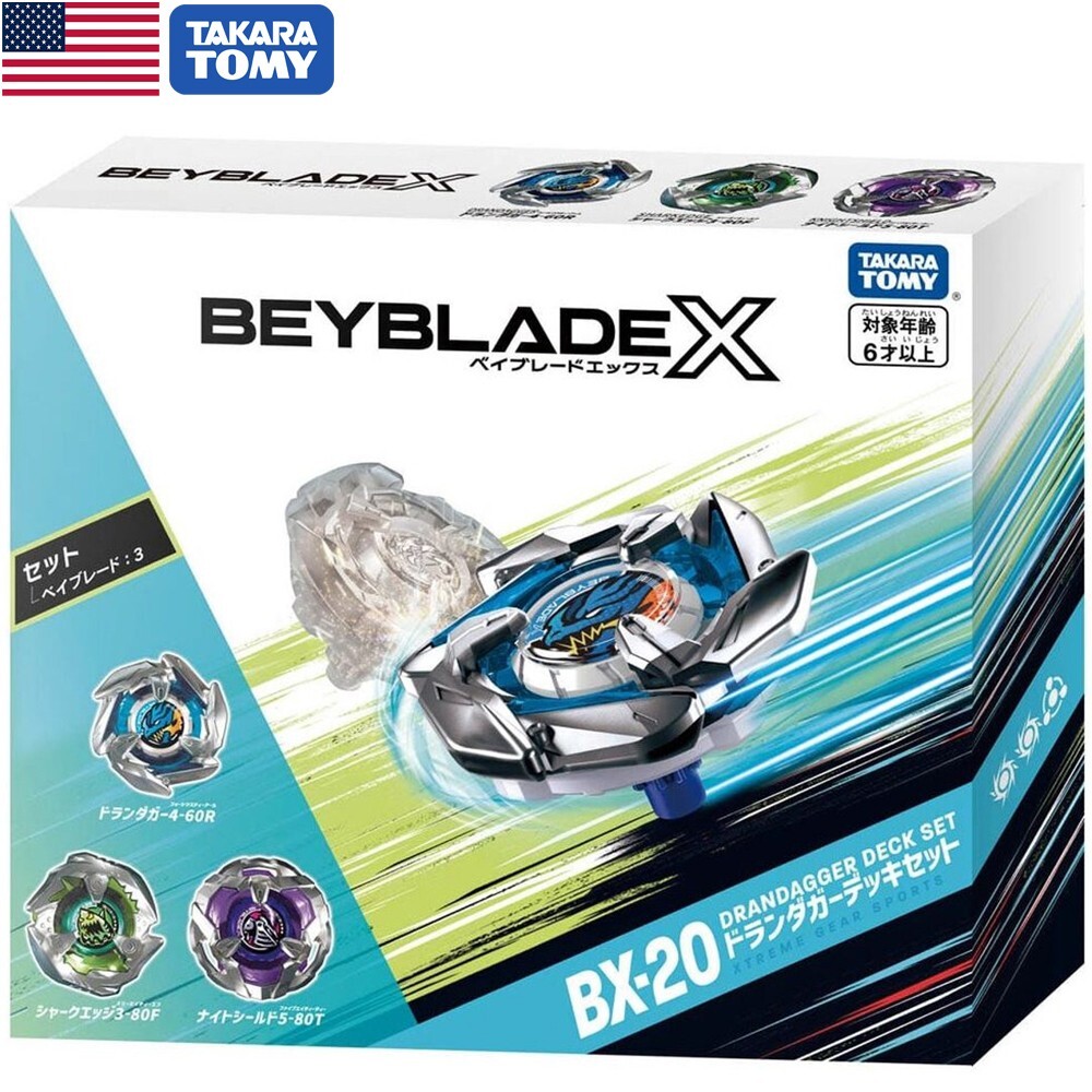 TAKARA TOMY Beyblade X 'Dran Dagger Deck Set' BX-20 - USA SELLER