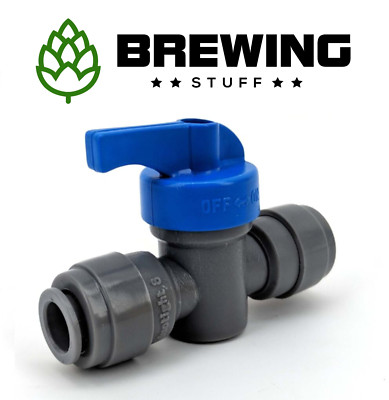 Duotight 3/8 oder 5/16 Steckkugelhahn Brauen Bier Wasser Fass Corny BSP Gewinde
