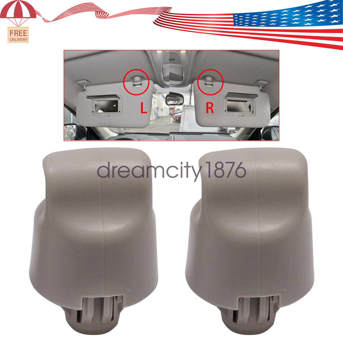 2X Sun Visor Retainer Clip Hook For Nissan Murano Rogue - Foto 14