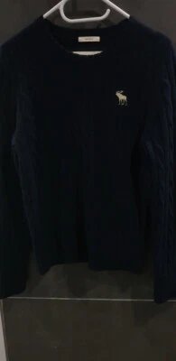 Pull Abercrombie & Fitch Bleu marine en laine T.S - Photo 1/4