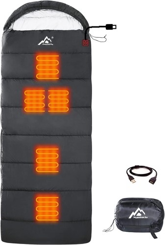 Rectangular Heated Sleeping Bag Envelope 5 Multi USB Power Support Heating Pad
