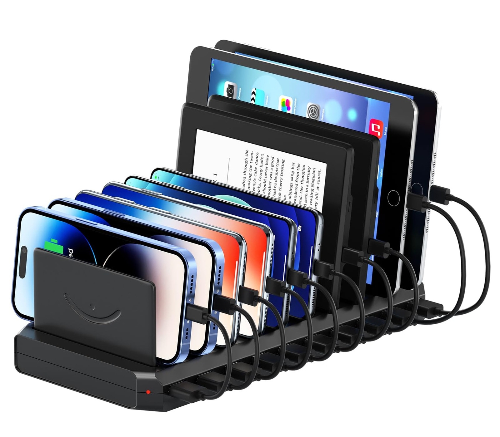 60W 10-Port USB Charging Station for Multiple Devices  