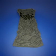 Forever 21 Women Size Medium Green Fitted Sleeveless Dress Scrunch