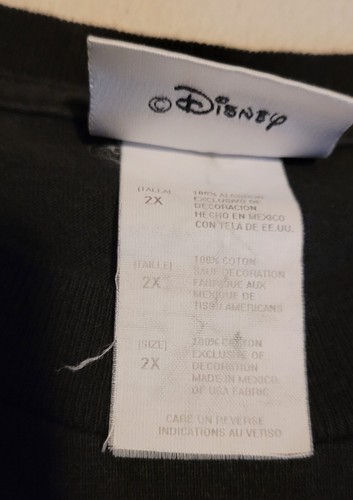 Walt Disney World ~50th HAPPIEST CELEBRATION ON EARTH~ Black Henley Shirt XXL - Picture 3 of 3