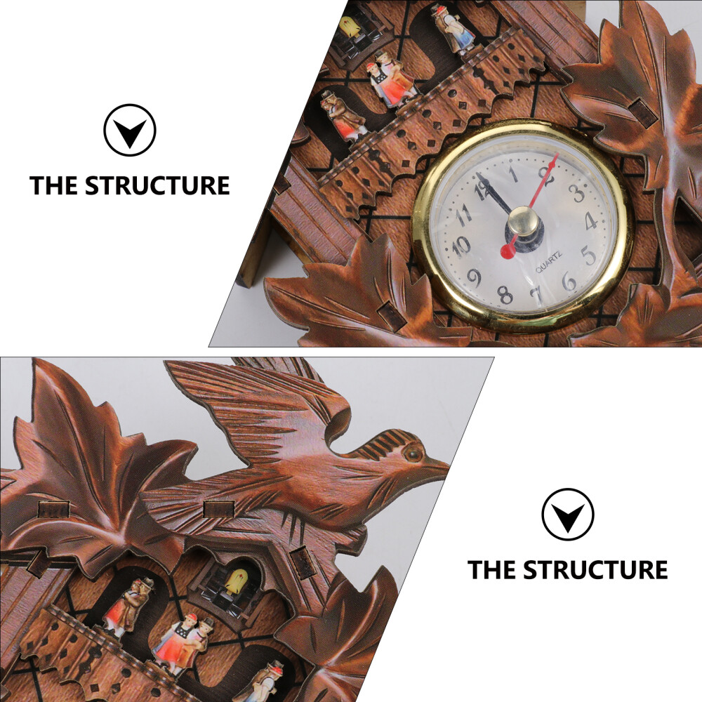 Wooden Cuckoo Clock Kuku Clock Retro Wood Clock Forest House Clock eBay