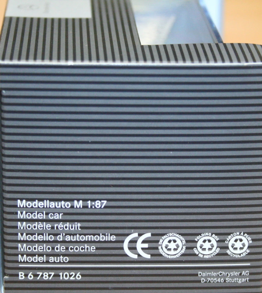 Orig Mercedes Benz Modellino Sprinter 903 Bus 1:87 Herpa PC Vetrina B67871026 - Immagine 2 di 2