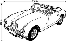 ASTON MARTIN 1953 VINYL DECAL FOR GARAGE WALL / TRAILER / TOOLBOX CLASSIC CAR