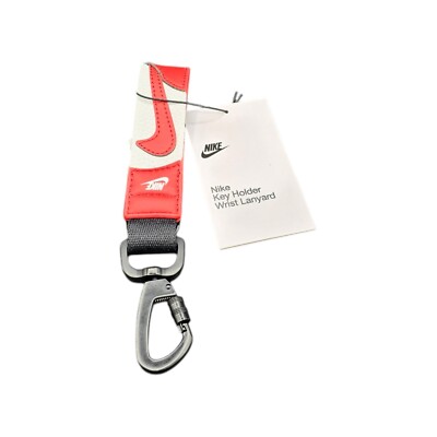 Nike Air Jordan Trophy Chicago Key Holder Keychain Red White Lanyard Wrist  NWT