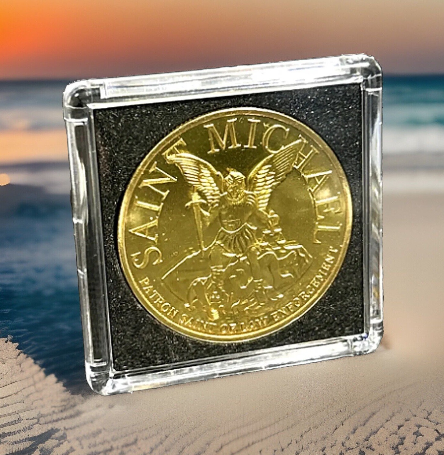 HONOLULU HAWAII POLICE DEPARTMENT St. Michael Challenge Coin with Case New!