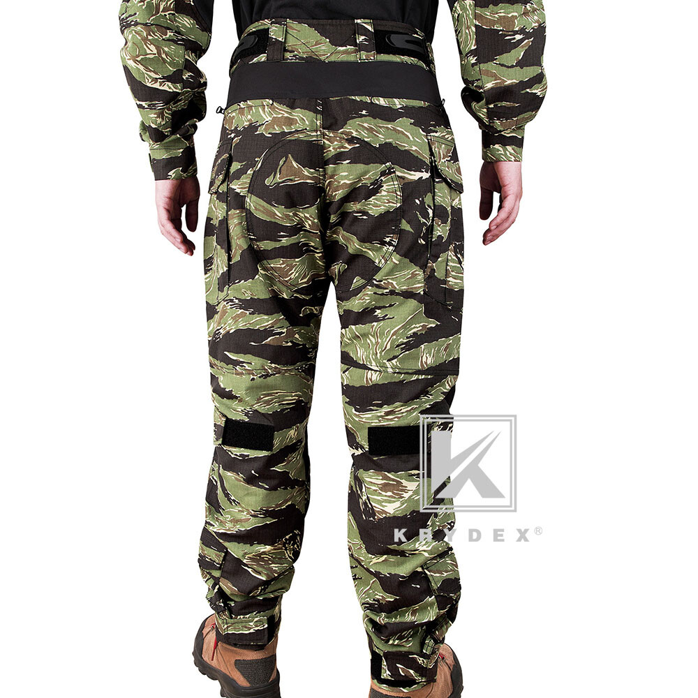 KRYDEX G3 Combat Trouser Tactical Pants with Knee Pads Green Tiger