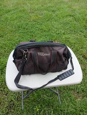 HYPER TOUGH TOOL WORK BAG LARGE MOUTH ADJUSTABLE SHOULDER STRAP W/ ZIPPER