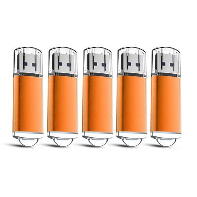 5x USB Stick 2.0 Orange Memory Speicherstick Speichermedien Flash Drive USB 1 GB