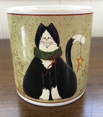 Sakura Fiddlestix CHRISTMAS CATS Set of Four (4) Stoneware Mugs in Box - Picture 12 of 15