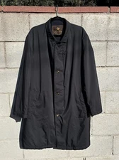 $3750 Loro Piana Windmate Sebring Cashmere Lined Overcoat Jacket Black Sz 2XL