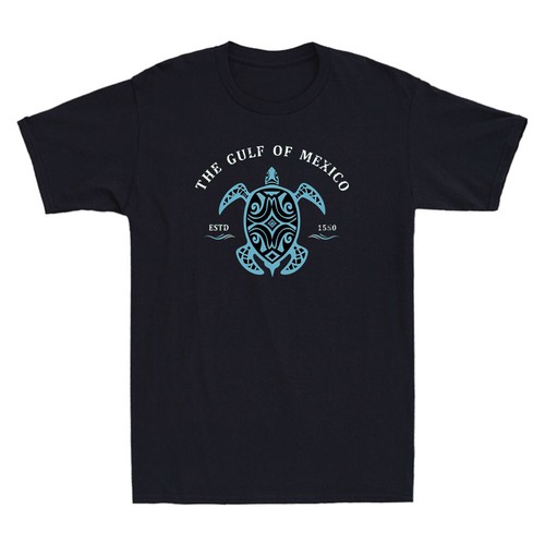 Gulf of Mexico Turtle Estd 1550 Shirt Gulf of Mexico Lover Vintage Men's T-shirt - Picture 4 of 8