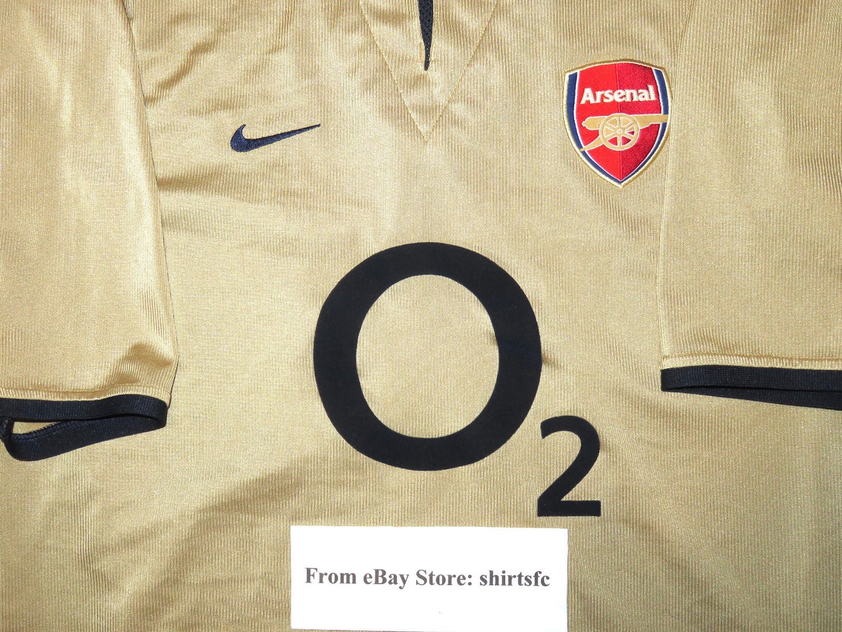 2002-2003 Nike Arsenal FC Authentic Original O2 Gold Third