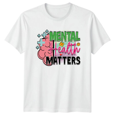 Mental Health Matters Brain Grafik T-Shirt Social Cause Awareness