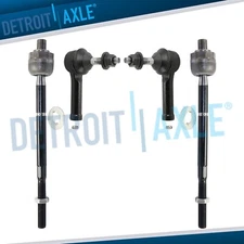 4pc Front Inner Outer Tie Rod Links for 2017 2018 2019 Ford Explorer Lincoln MKT