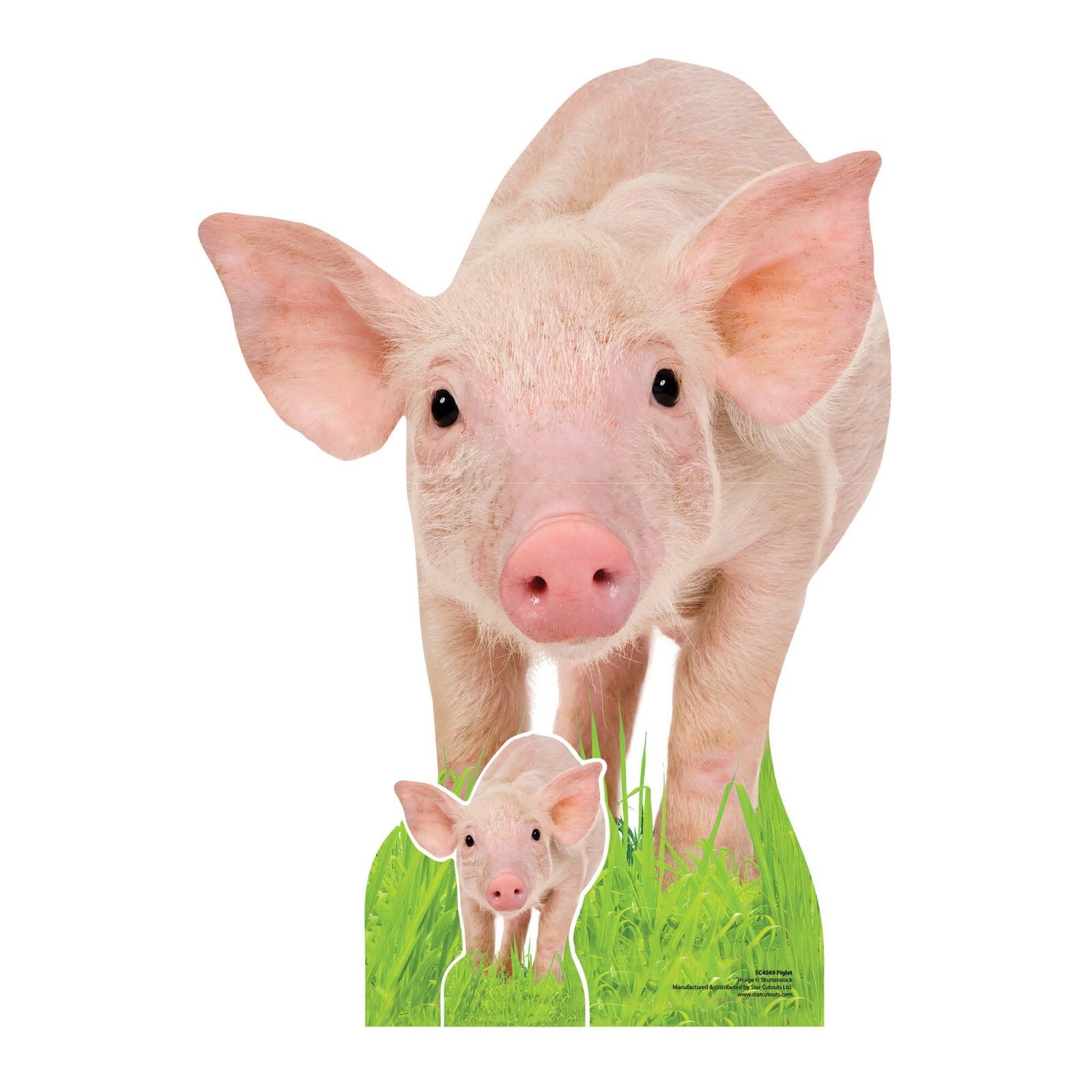 Piglet Cardboard Cutout 85cm x 61cm with Free Mini Standee - Farmyard Animal