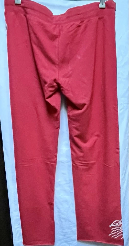 Pantalones deportivos Lucky Brand Y2K grandes vintage rojos crema bordados pavo real NUEVO raros Foto 4 de 4
