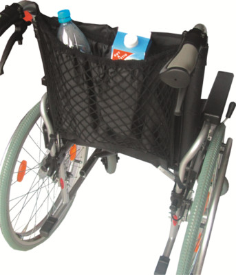 Top Angebot Rollstuhlnetz Rollatornetz mit Innenfutter SCHWARZ Einkaufsnetz Netz