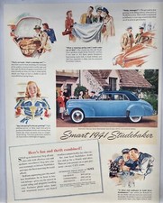 1941 Studebaker Skyway Commander Land Cruiser Blue Print Ad Man Cave Poster Art