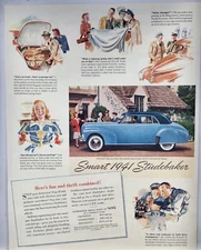 1941 Studebaker Skyway Commander Land Cruiser Blue Print Ad Man Cave Poster Art