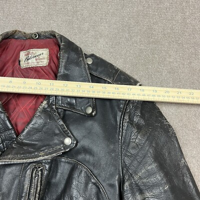 Vintage 50s Hercules Horsehide Leather Motorcycle Jacket D Pocket