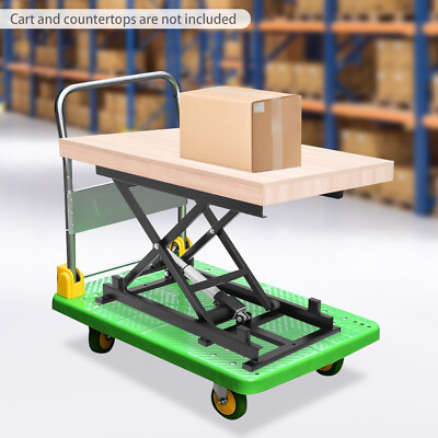 Electric Lift Table Single Scissor Lifting Platform 350lbs Remote Control NEW