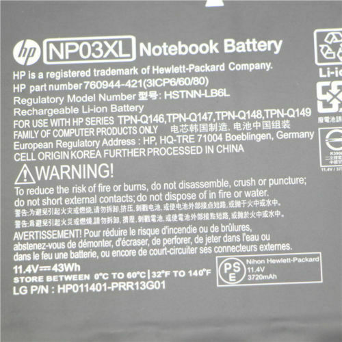 Original 43Wh Battery NP03XL For HP Pavilion X360 13-A010DX TPN-Q146 Q147 Q148 - Bild 4 von 6