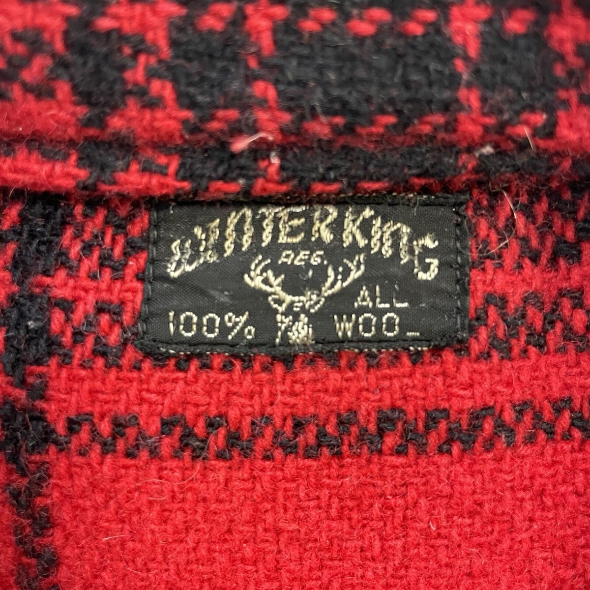 ジャケット・アウター 60s- winter king check wool jacket Vintage Winter King Mens Buffalo Check Red/Black 100% Wool