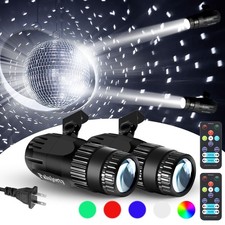 Disco Ball Light 2 Pack, 15W Multicolor Disco Ball Spotlight for Party, Stage...