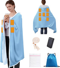 Wearable Heated Blanket with 20000Mah Power Bank, 11 Heating Zones, 3 Heat Level