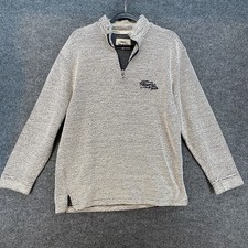 Weird Fish Sweater Mens S Beige 1/4 Zip Pullover Outdoor Hiking Sweatshirt Adult